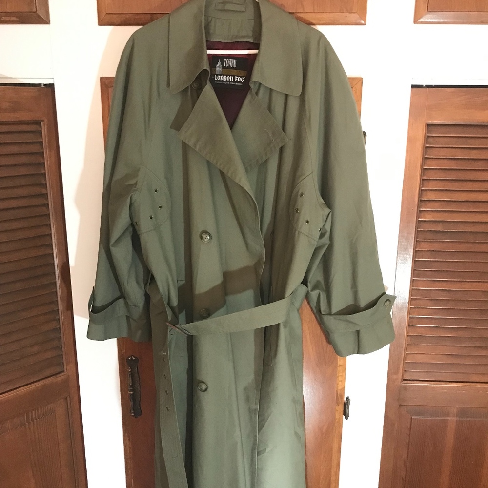 Vintage London Fog green trench coat